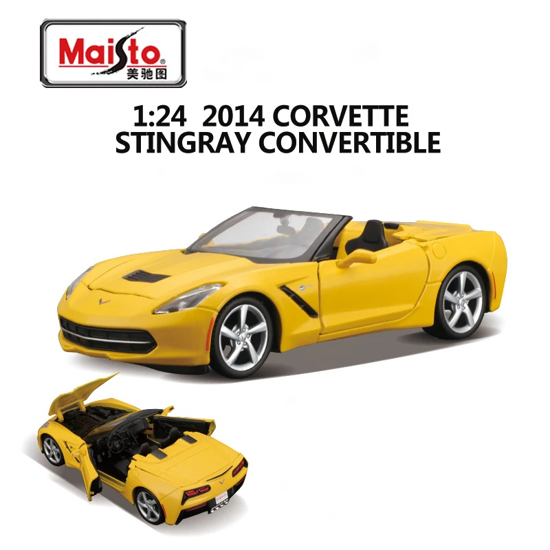 Maisto 1:24 Corvette Stingray Convertible 2014 Alloy Car Model Diecasts & Toy Vehicles Collect Car Toy Boy Birthday gifts