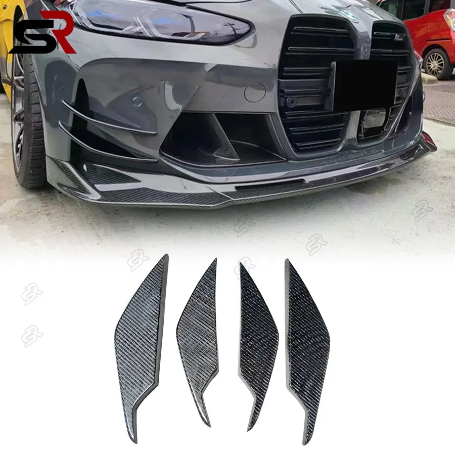 For BMW G80 M3 G82 G83 M4 2021+ Carbon Fiber Front Bumper Ventilation Spacer Bumper Splitter Spoiler Auto Parts