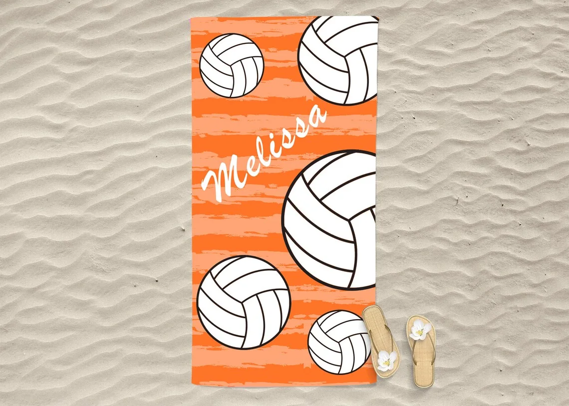 

Personalized Volleyball Towel Volleyball Team Favor Custom Name Volleyball Towel Volleyball Player Gift Back to School Beach