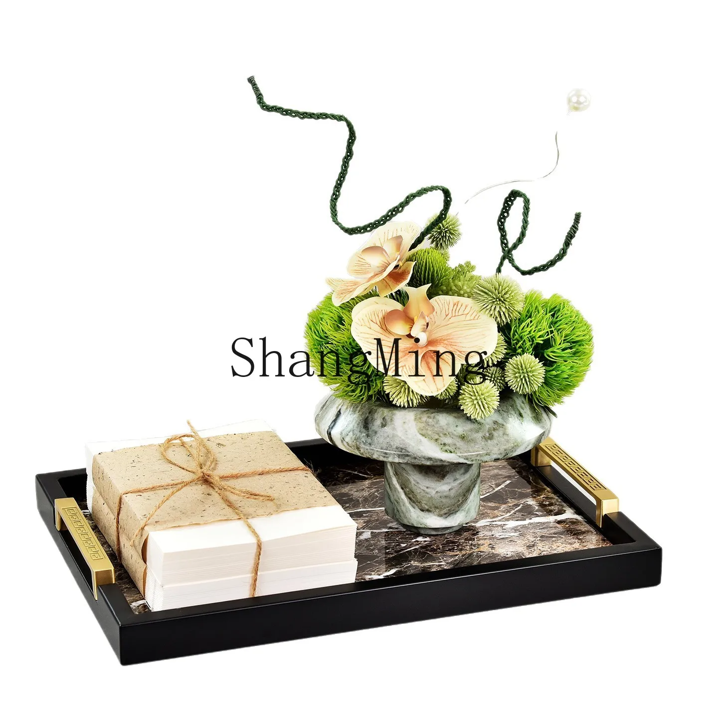 

PYH Современный Изысканный Декоративный Цветок-Имитация для Небольших Столов, Цветочная Композиция для Обеденного Стола, Элитный Цветочный Декор для Кофейного Столика