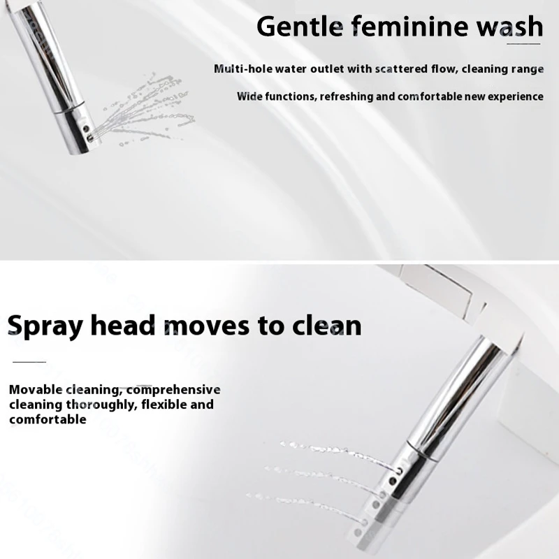 Smart Bidet Toilet Seat Heated Instant Warm Water Air Dryer Feminine Wash Night Light Elongated Toilet Cover Lid Self Cleaning