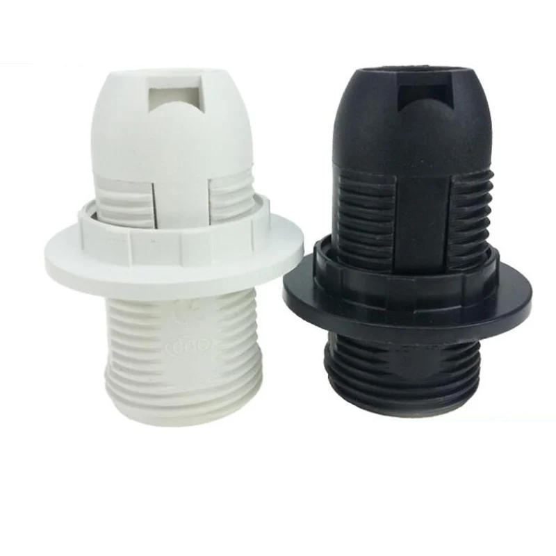 

1pcs E14 Light Bulb Lamp Holder Base Socket Lampshade Collar Splitter Screw Converter Black White for home led lighting