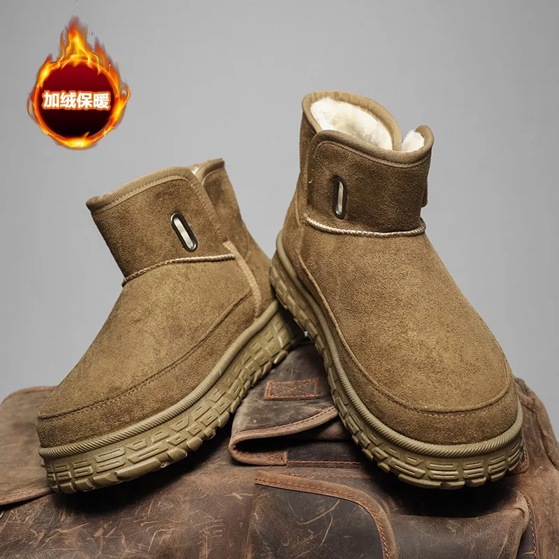 

Men Winter Shoes 2025 Outdoor Casual Snow Boots Men Winter High-quality Warm High Top Cotton Shoes