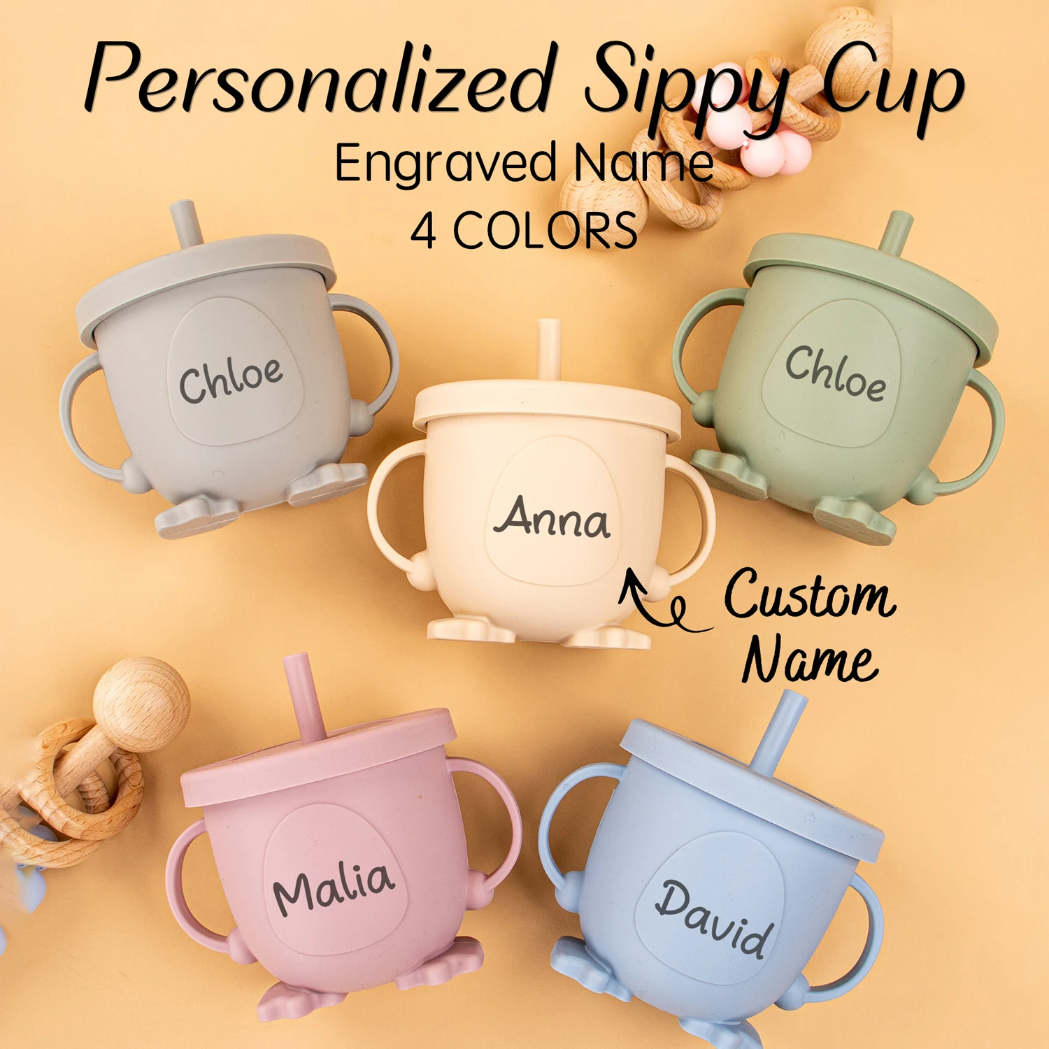 

Персонализированная детская чашка-поильник с дизайном пингвина, силиконовая чашка для малышей, подарок на день рождения, детская бутылочка, подарок на рождение ребенка, подарок для малыша