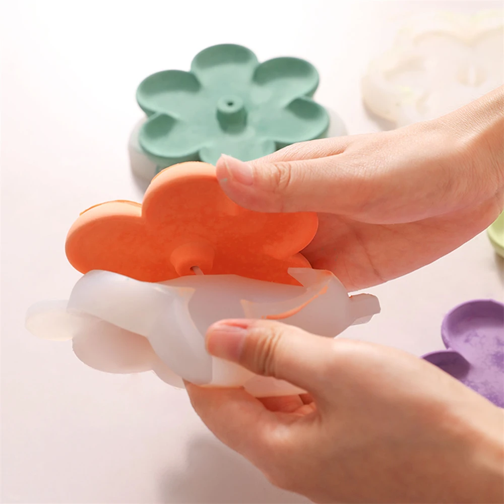 Boowan Nicole Flower Incense Holder Silicone Mold for Cement DIY Incense Burner Concrete Jesmonite Mould Handmade Craft Tools view 3