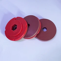 1Pc 5 Inch 125mm Snail Lock Red Abrasive Diamond Wet Polishing Pad For Stone Marble Granite Quartz Grinding And Floor Renovation