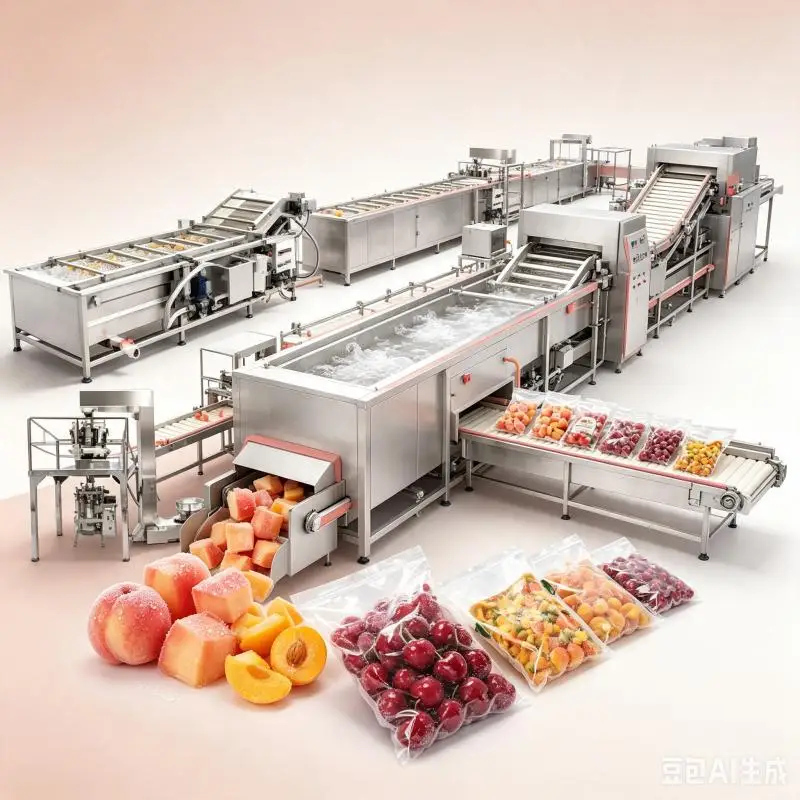 Fruit and Vegetable IQF Quick Freezer Line Customized Food Processing Machinery High Efficiency Freezing Solution