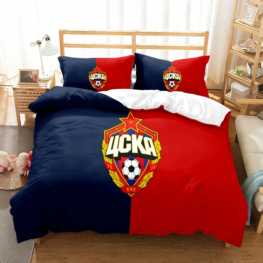 

Moscow Cska Lokomotiv Spartak Krasnodar Soccer Club Bedding Set King Queen Double Full Twin Single Size Girl Bed Linen Set