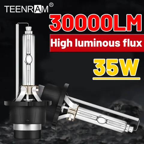 HID 제논 헤드라이트 전구, LED 자동차 조명, 4300K, 5000K, 6000K, 8000K, 12V, 30000LM, D1S, D2S, D3S, D4S, 35W, 2 개