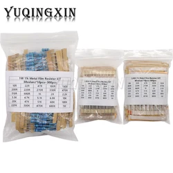 300PCS 1/4W 1/2W 1W 1% Metal Film Resistor Assortment Kit 10R -1M Ohm Resistance Set