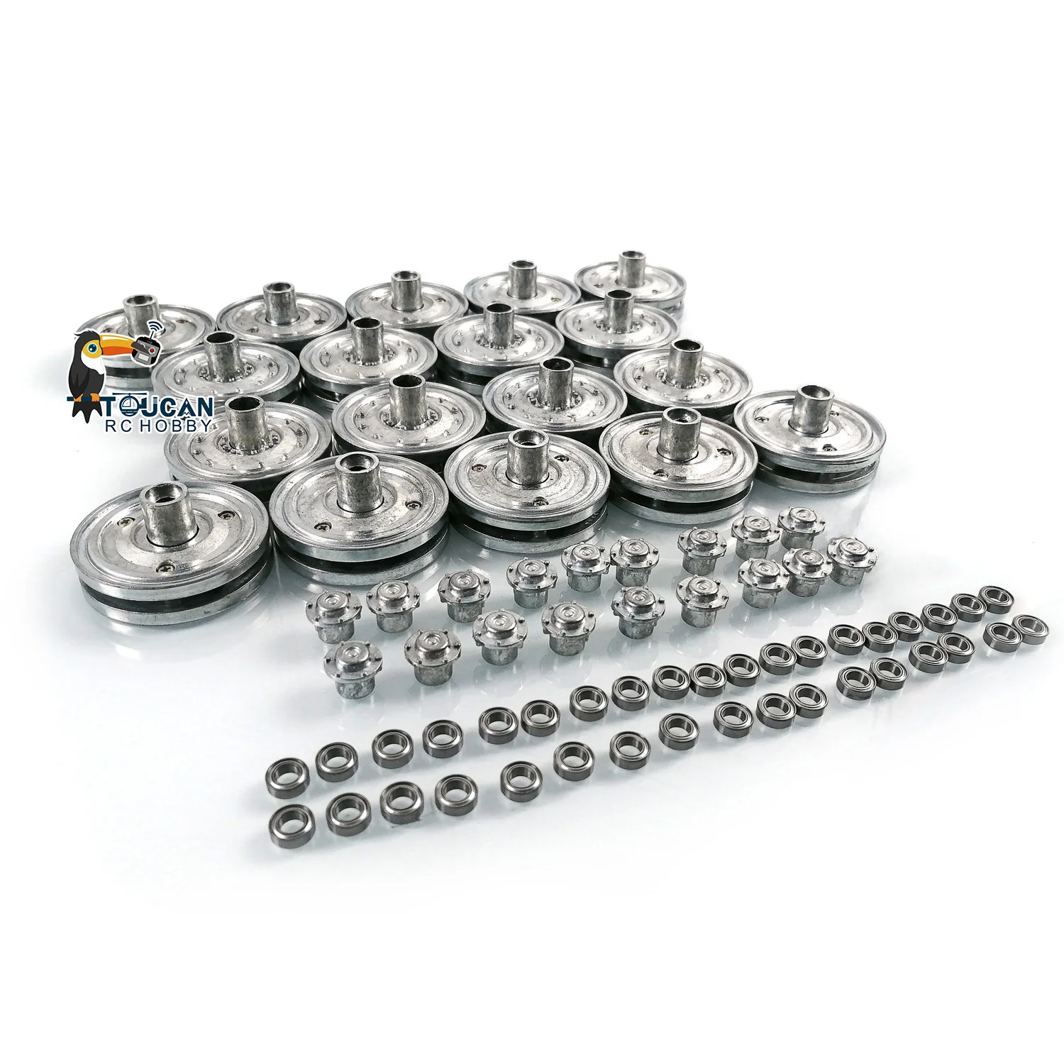 RC أجزاء Henglong عجلات الطريق المعدنية ل 1/16 مقياس الألمانية الملك النمر التحكم عن بعد معركة دبابة نموذج 3888A اللعب TH20030