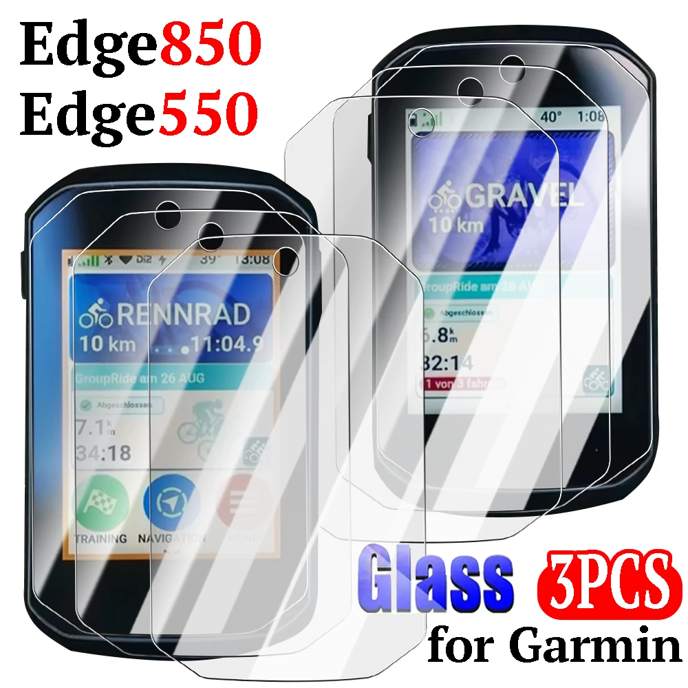 

9H Tempered Glass Screen Protectors for Garmin Edge 850/550 Bicycle Bike GPS Computer Display HD Anti-scratch Protective Films