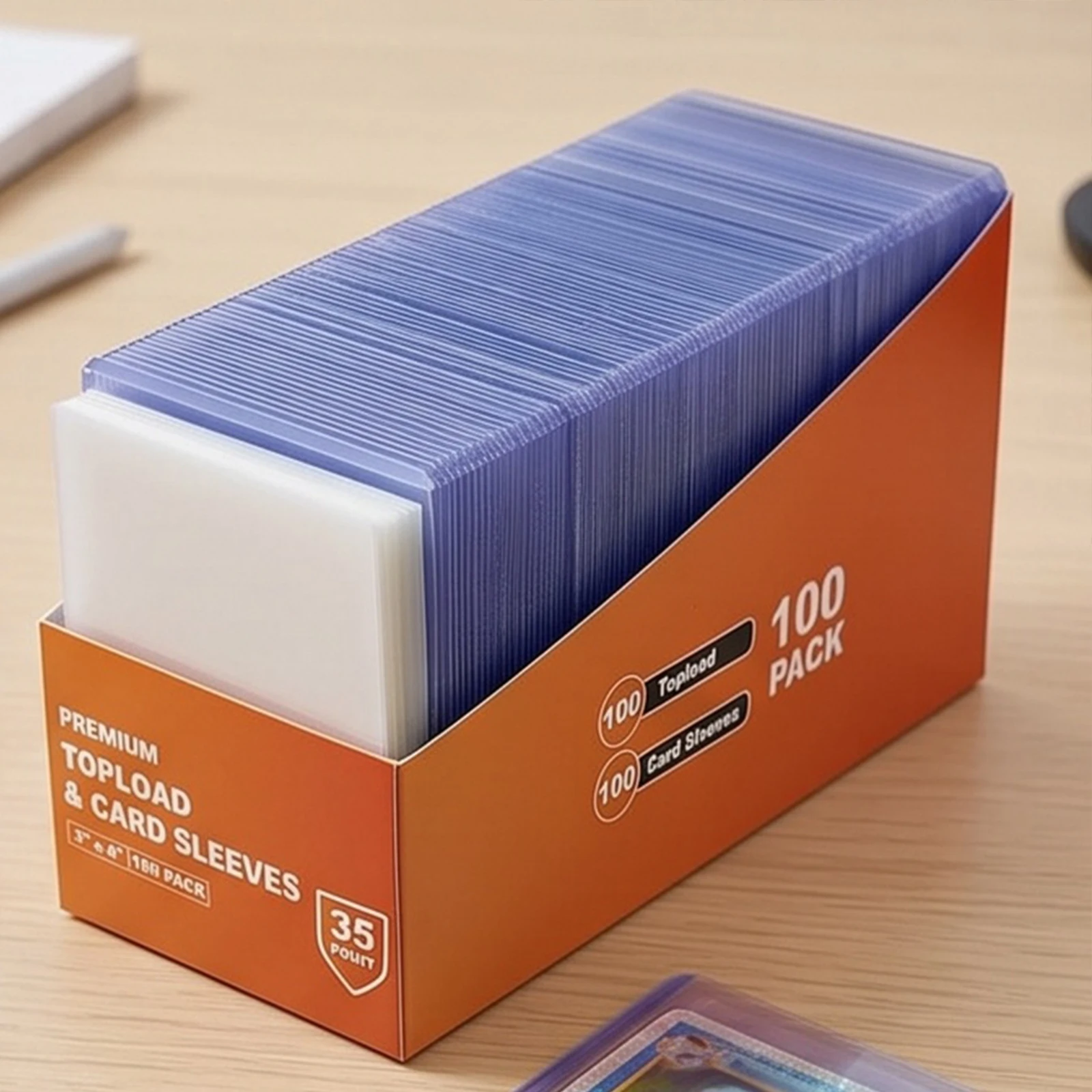 100 Pcs 3 X 4 Inch Baseball Card Protectors for Cards Trading Cards Holder Ablum Photocard Holder for Football Sports Cards