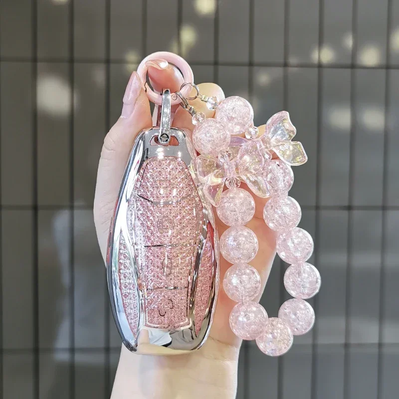 

Suitable for 23 Hong Qi hs5 keycases h5 h9 hs7 ehs9 HQ9 HS3 H6 keycover keyshell Diamond Car Key Holder ,Keychain for Women