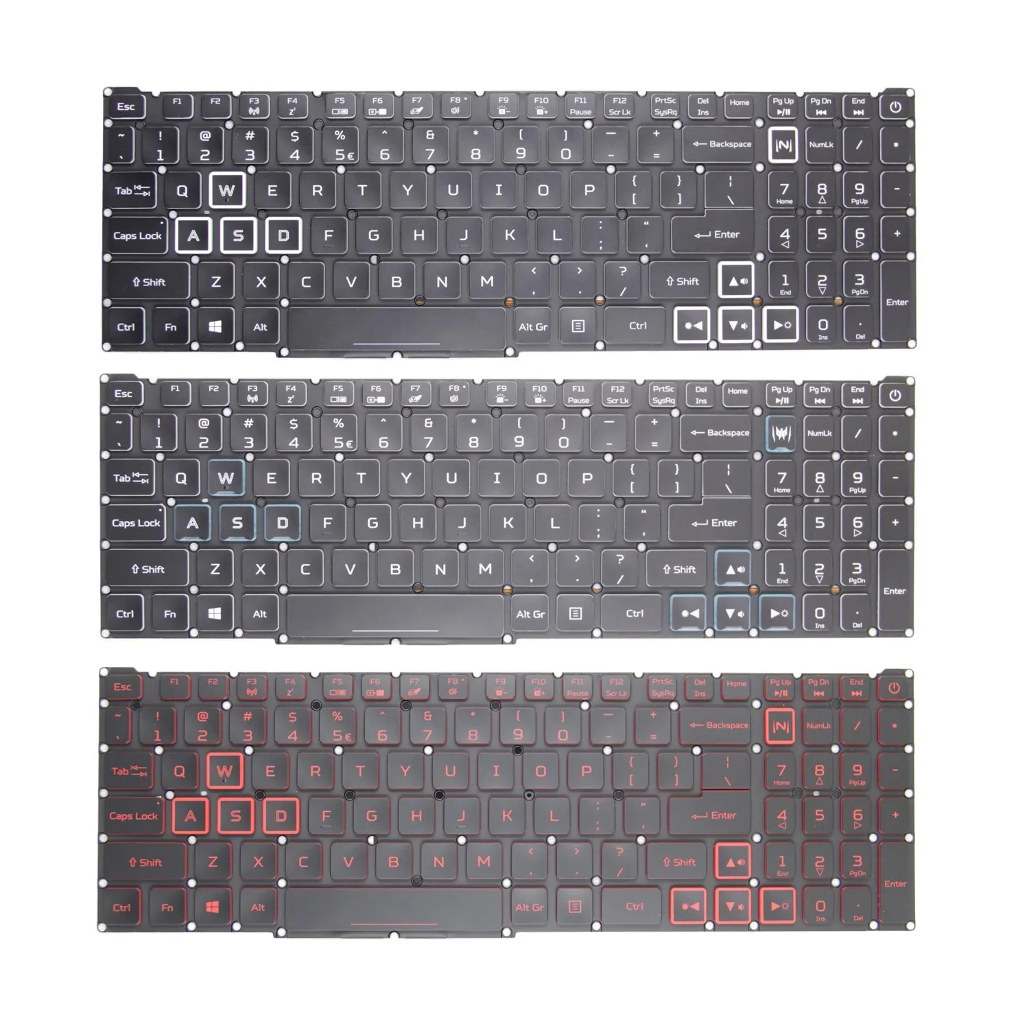 US RGB Colorful backlight backlit Keyboard For Acer Nitro 5 AN515-56 AN515-57