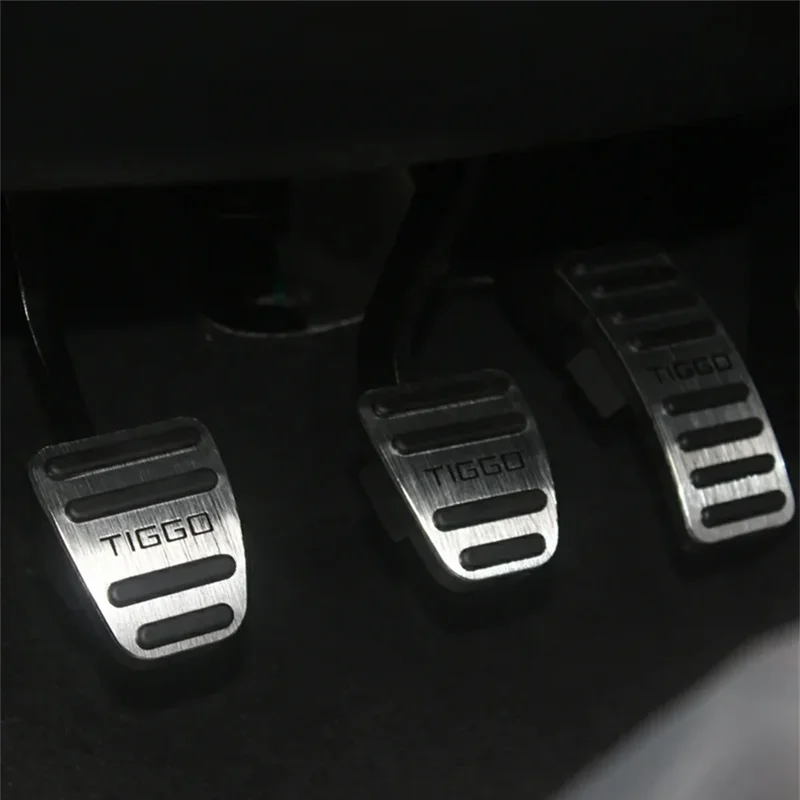 For Chery Tiggo 4 Pro 2024 2025 Accessorie Accelerator Aluminium Alloy AT MT Car Pedals Brake No Drilling Pedal Cover Pads Part