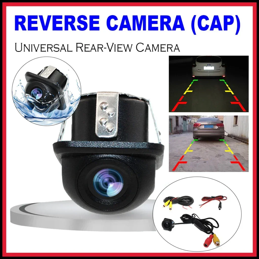 Car reversing camera straw hat HD night vision rear view car reversing monitor CCD waterproof