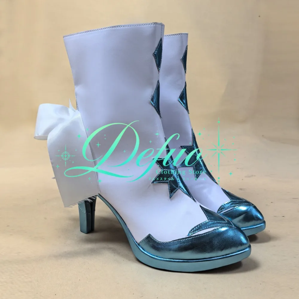 Ice Queen Cosplay Shoes Fantasy Character Boots Custom Made Size for Anime Exhibition Performance