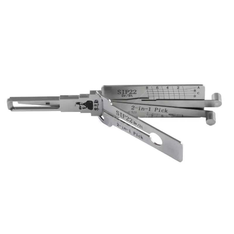 Original Lishi 2-in-1 HU66 HU100 HON66 HU100R HU92 HY22 TOY2 TOY48 HU101 HU162T-8 Lishi Schlossöffnungswerkzeug Türöffnungswerkzeug Edelstahl
