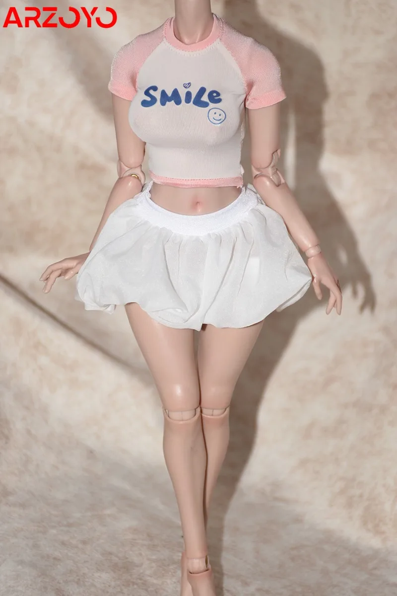 맞춤형 1/6 스케일 버드 스커트 짧은 티셔츠 옷 모델 맞는 12 ''TBL S07C AT202 여성 군인 액션 피규어 바디 인형