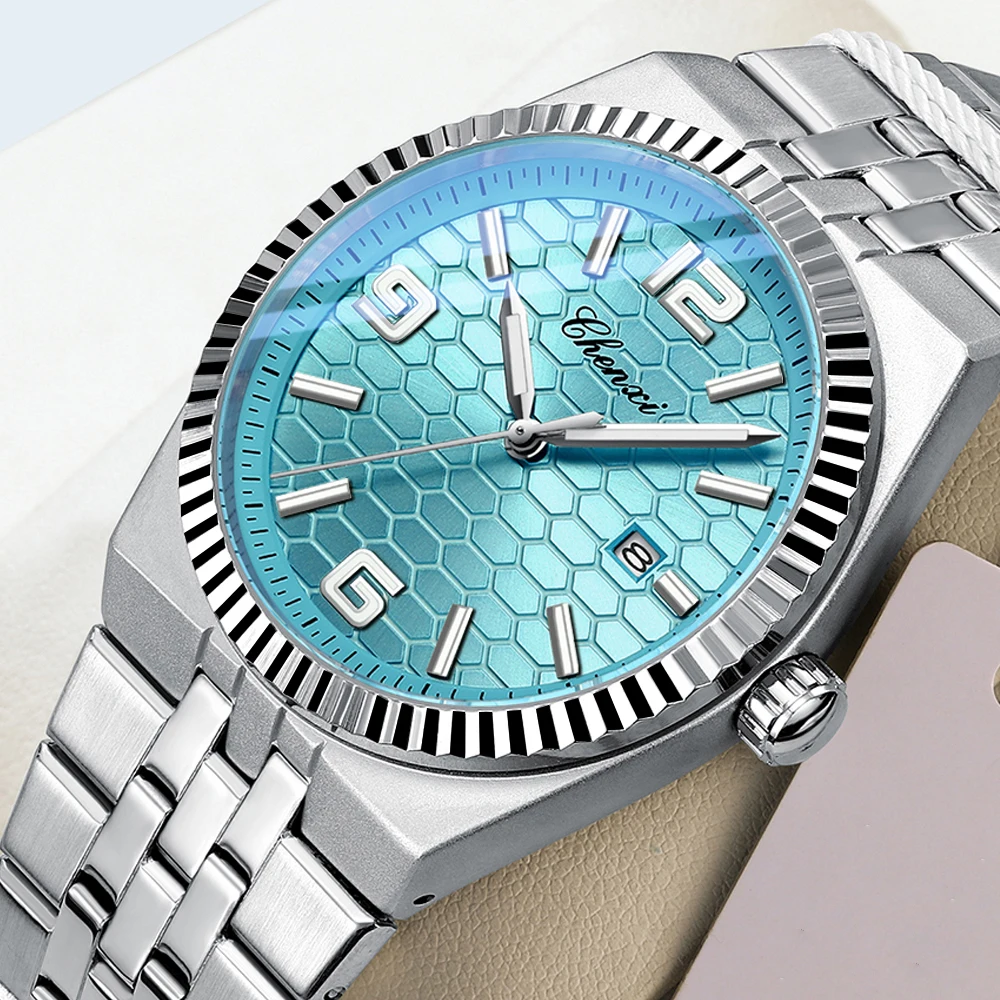 CHENXI Classic Fashion Men's Watch Quartz Waterproof Luminous Stainless Steel Business and Leisure Men's Watch Reloj Hombre