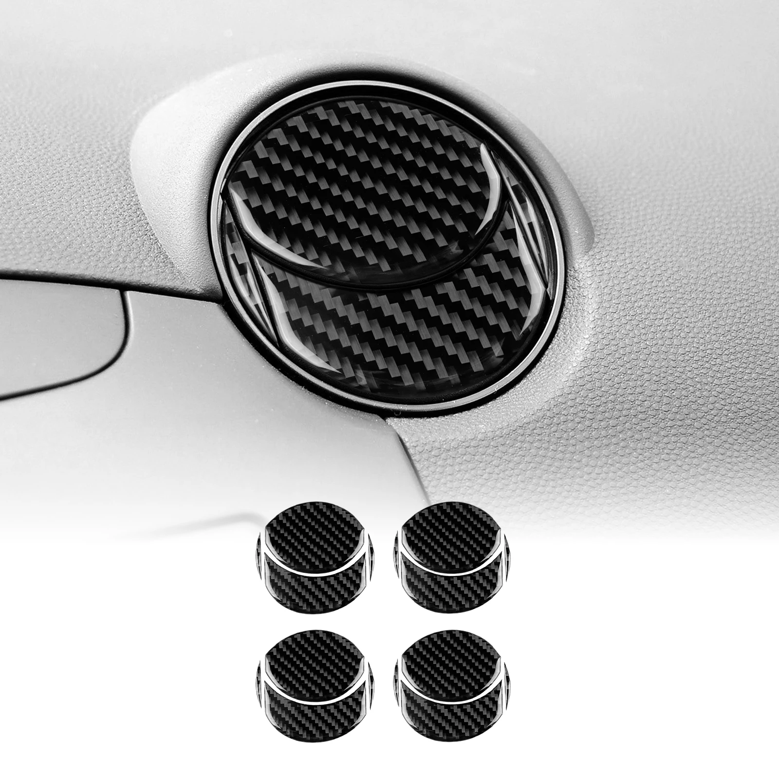 

Real Soft Carbon Fiber For Mazda 2 DE 2008 2009 2010 2011 2012 2013 2014 LHD RHD Car Centra Control Air Outlet Frame Sticker