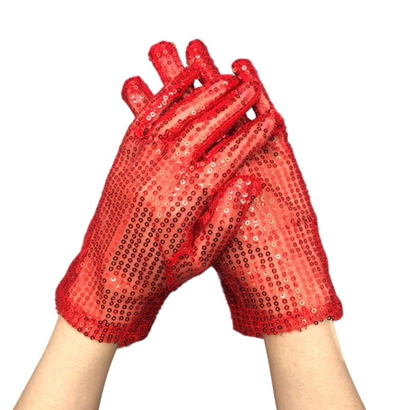 Sequin Gloves Women Prom Gloves Performance Gloves Banquet Gloves Glitter Gloves