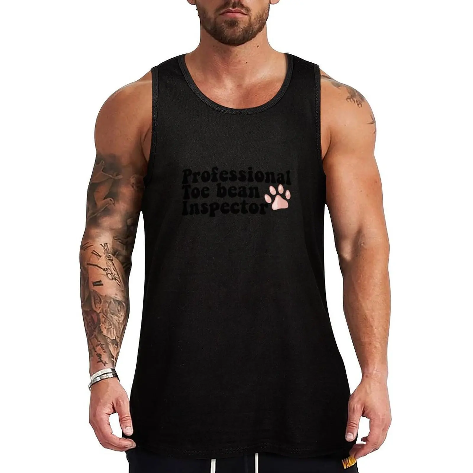 Professional Toe Bean Inspector Vet Tech Pink Paw Tank Top Pattern Graphic Tank Top Geometric Print Sleeveless