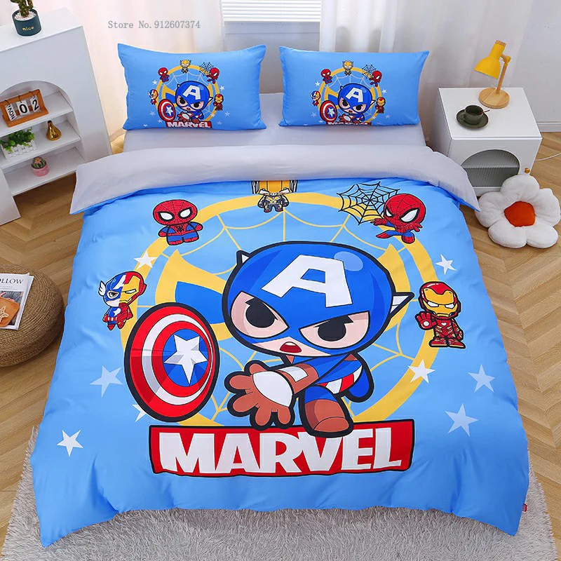 Disney Bedding Set Cartoon Captain Duvet Cover Sets for Baby Children Boy Children's Room Bed Birthday Gifts