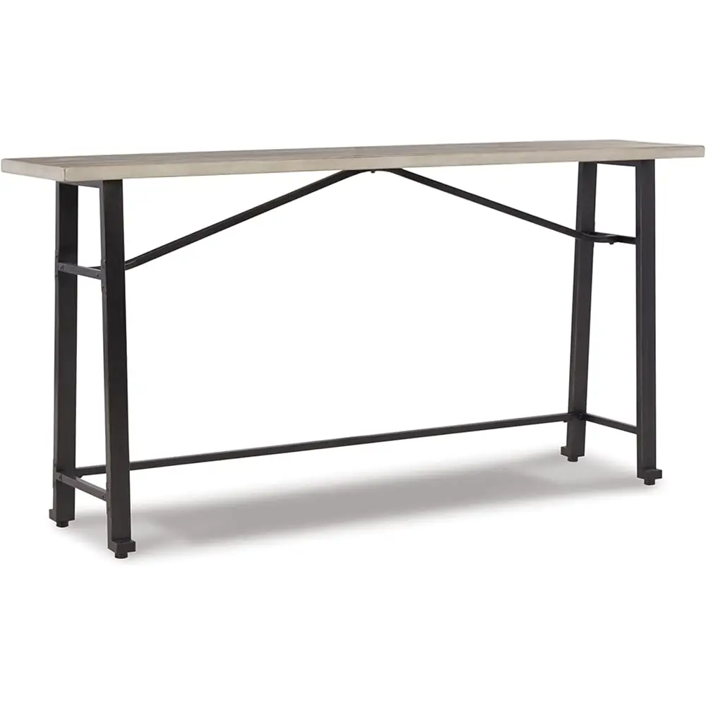 

Karisslyn Urban Industrial Counter Height Long Table, Bla & Beige