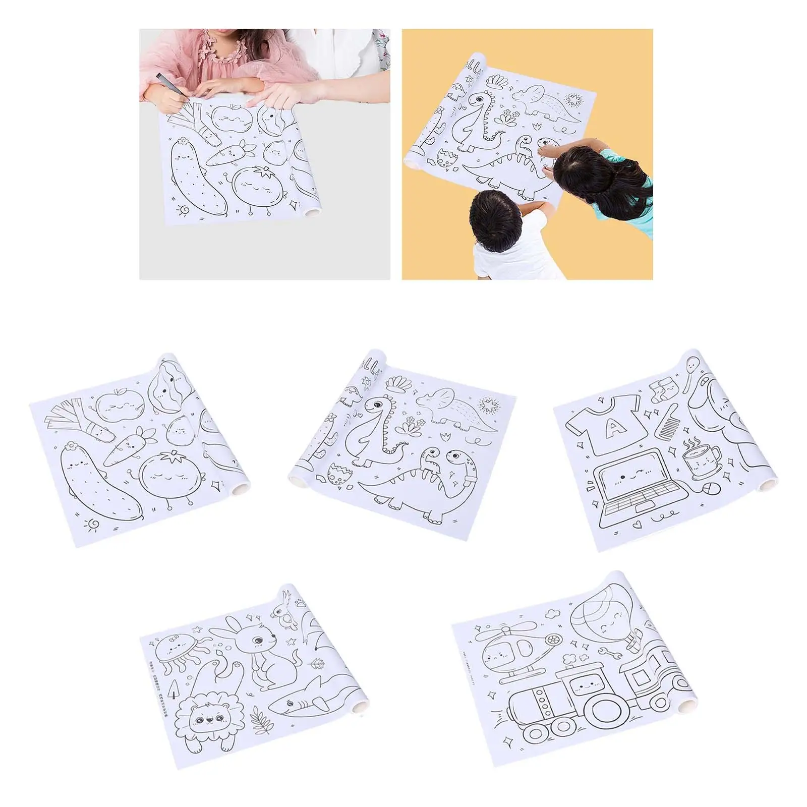 Toddler Sticky Drawing Paper Roll 30x300cm Coloring Stickers Accessory Child Toys DIY
