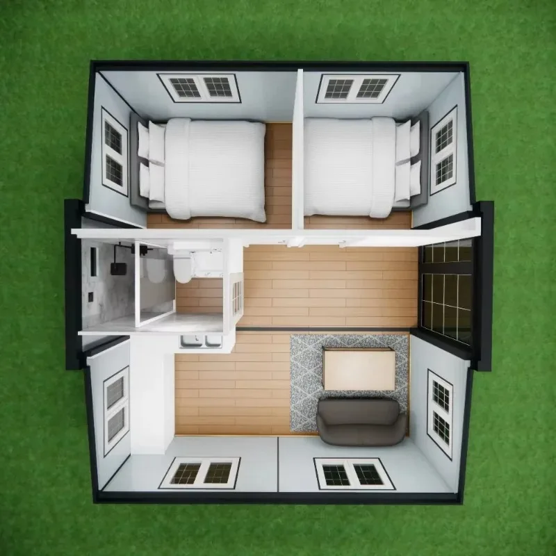 Custom Folding Container House 20ft 30FT 40ft Expandable Foldable Container House Prefab Mobile Home Container Fold Out House