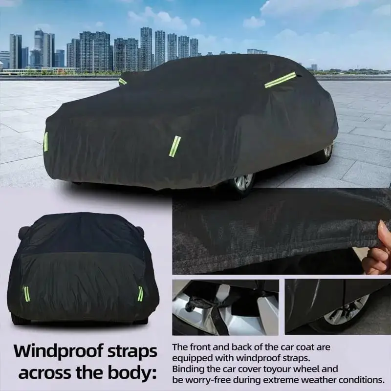 لرينو كليو الحماية الخارجية مقاوم للماء والغبار الملحقات الخارجية غطاء الثلج الكامل لأغطية سيارات رينو كليو #4