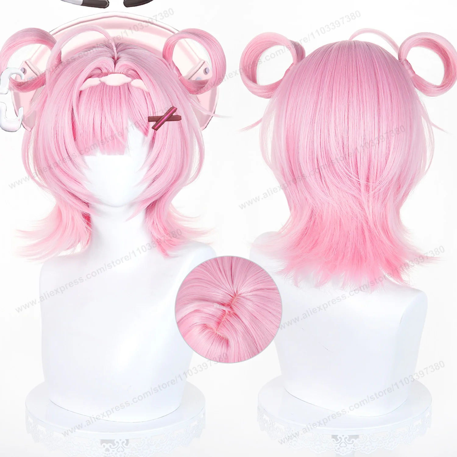 

NTE Chiz Cosplay Wig Women 36cm Short Women Hair Anime Cosplay Wig Halloween Heat Resistant Synthetic Wigs