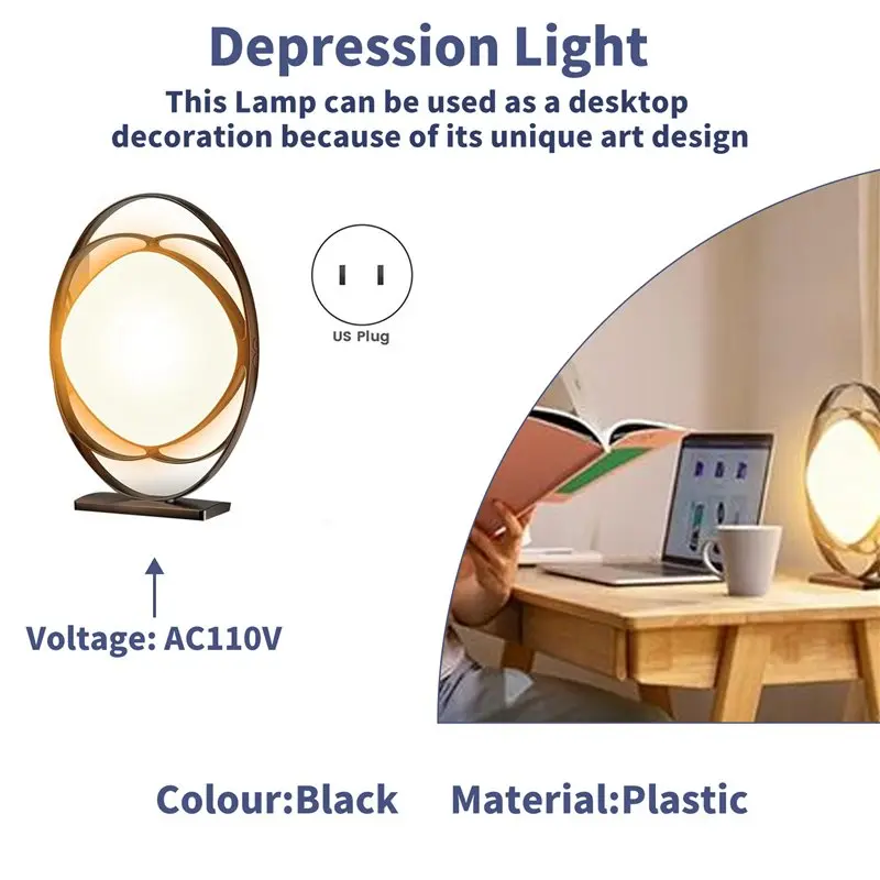 AA94-Light Therapy Lamp,10000 Lux UV-Free Therapy Light With 3 Color Temperatures, 5 Adjustable Brightness