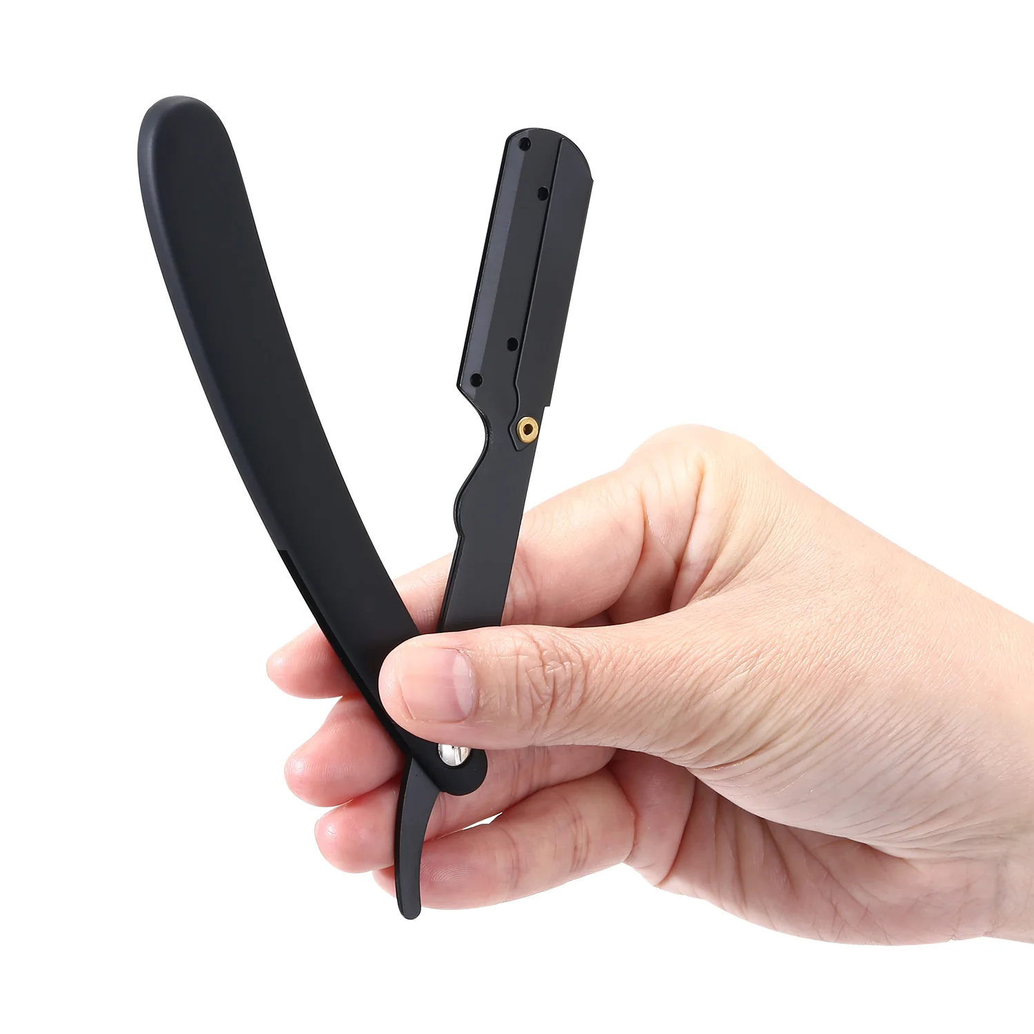 Manual Straight Razor for Men, Barber Straight Edge Safety Razor with 10 Pcs Blades , Hair Removal Trimmer Shaving Tool