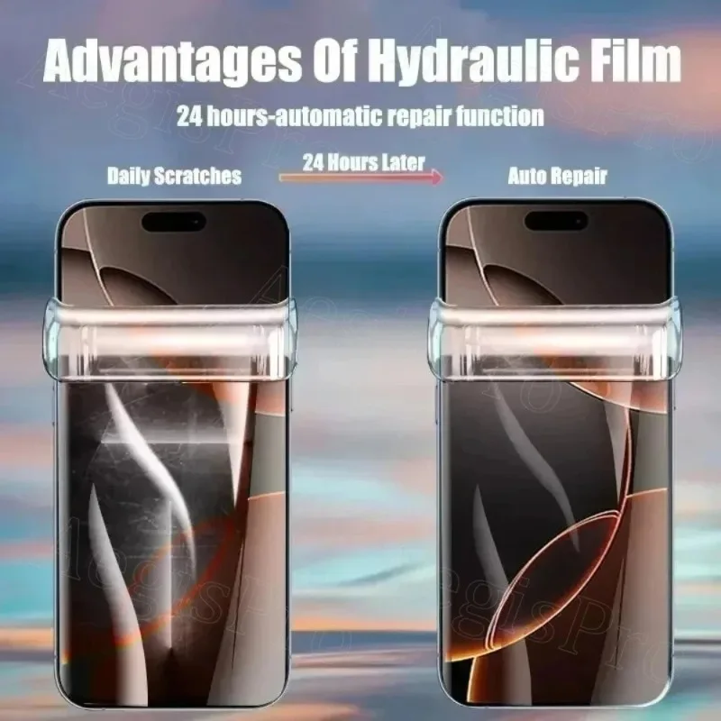3Pcs Ultra Clear HD Hydrogel Film for iPhone 17 15 Pro Max Air Screen Protector for iPhone 17 15 High Definition Water-Resistant