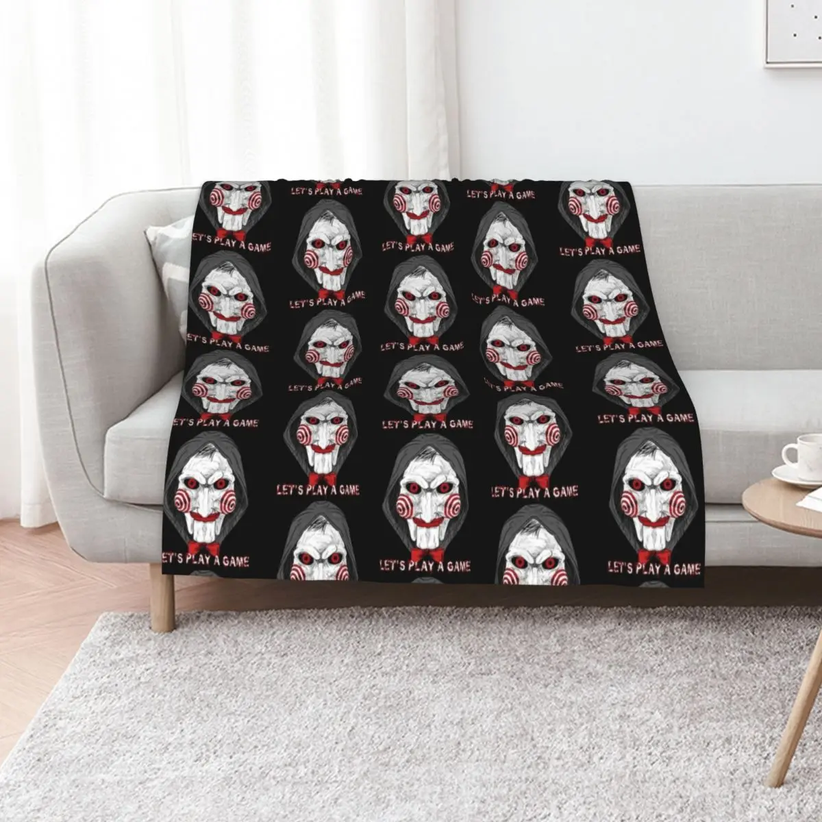 SAW Movie fan art Throw Blanket Large Flannels Retros Decoratives Soft Big Sofa Throw Blankets