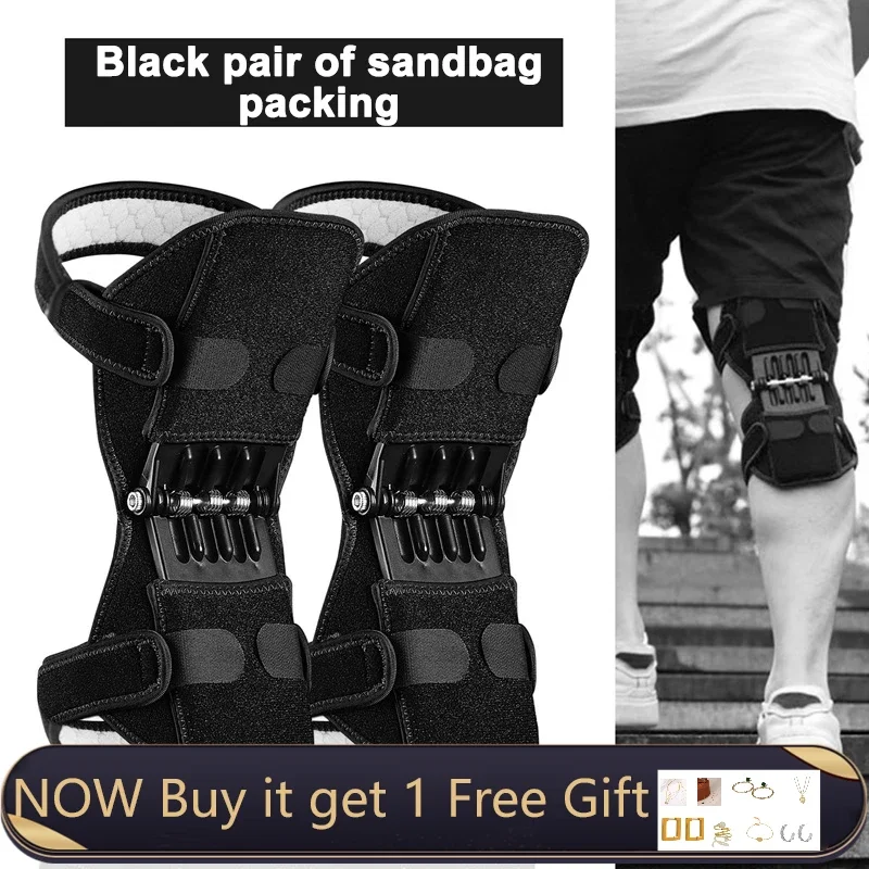 Joint Support Knee Pads Breathable Non-Slip Power Lift Powerful Rebound Spring Force Booster Leg Protector