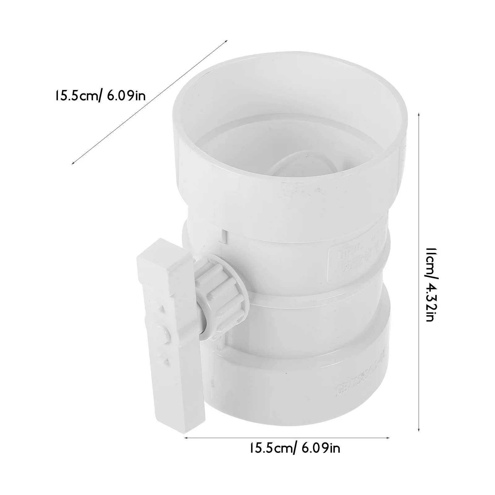 صمام التحكم لنظام تهوية Hvac صمام مثبط الهواء اليدوي Pp منظم تدفق القناة البلاستيكية القابل للتعديل