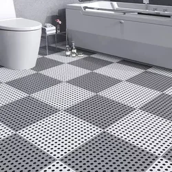 Thickened 30x30cm Bathroom Non-slip Mat Household Bathroom Splicing Patchwork Grounding Mat Feet Mats BathShower Waterproof Mats