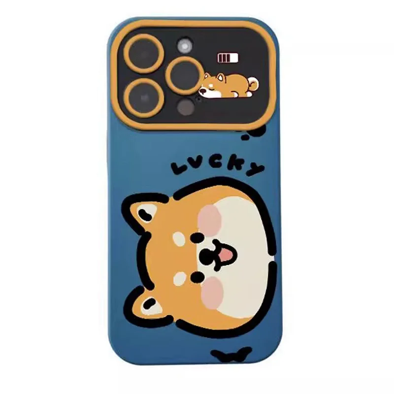 Lucky Puppy phone case for iPhone 15 14 13 12 11 x XR Xs SE2 SE 8 7 plus pro Max mini silicone cover