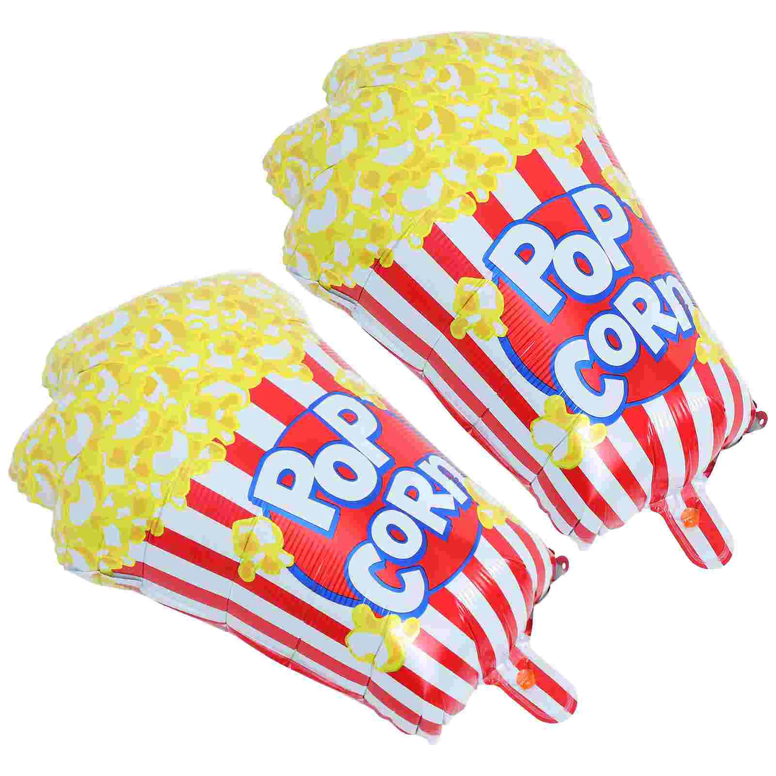 

2 Pcs Popcorn Balloon Balloons Lunchbox Party Food Decorations Theme Aldult Child