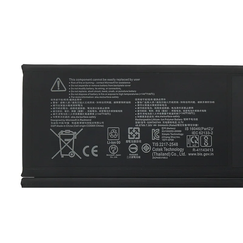 ZEDI New Original G3HTA074H Laptop Battery For Microsoft Surface Pro 7+ Plus 1960 1961 Tablet A3HTA025H G3HTA073H DYNH03 Battery