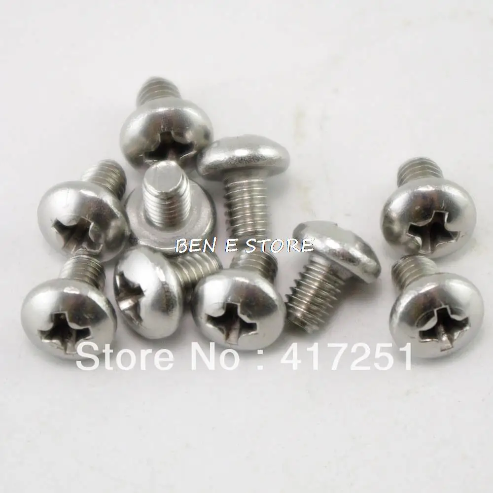 

Lot50 Metric M5*8mm Stainless steel Cross Recessed Pan Head Screws
