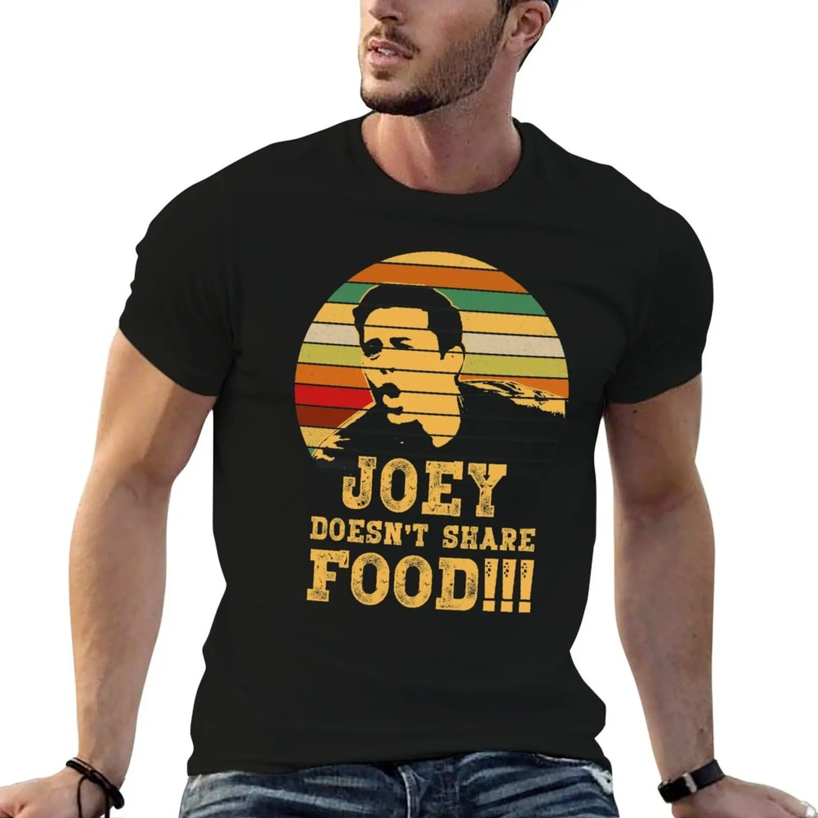 Joey Doesn't Share Food Funny Gift T-Shirt oversized graphic tee shirt Men's cotton t-shirt