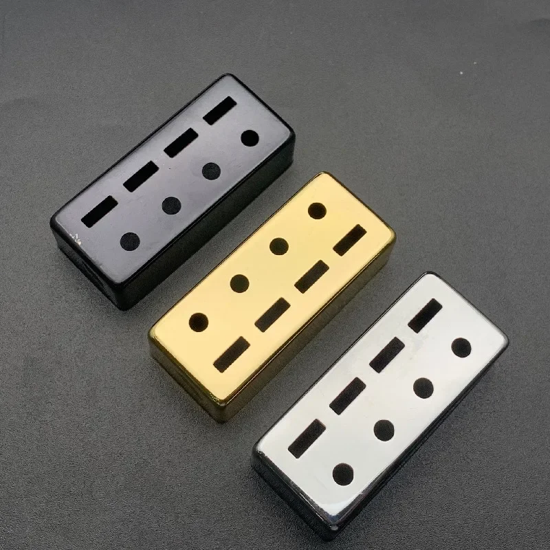 

Brass Bass 4-String Humbucker Pickup Covers with Metal Spacers and Metal Slugs - Black-Chrome-Gold 68*29mm