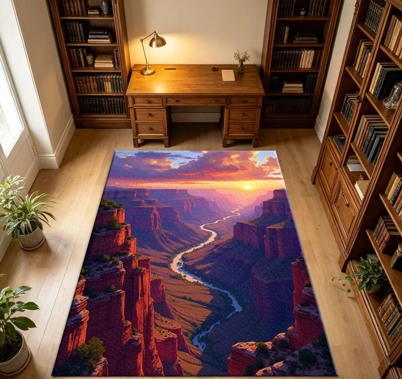 Grand Canyon Sunset Scenery Printed Carpet Natural Landscape Living Room Home Decoration