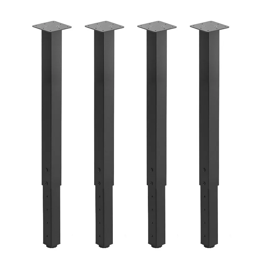 

Adjustable Table Legs 24-40 in Square Steel Furniture Legs 1200 lbs Max Load Heavy Duty Quick Installation Ideal for Home Offic