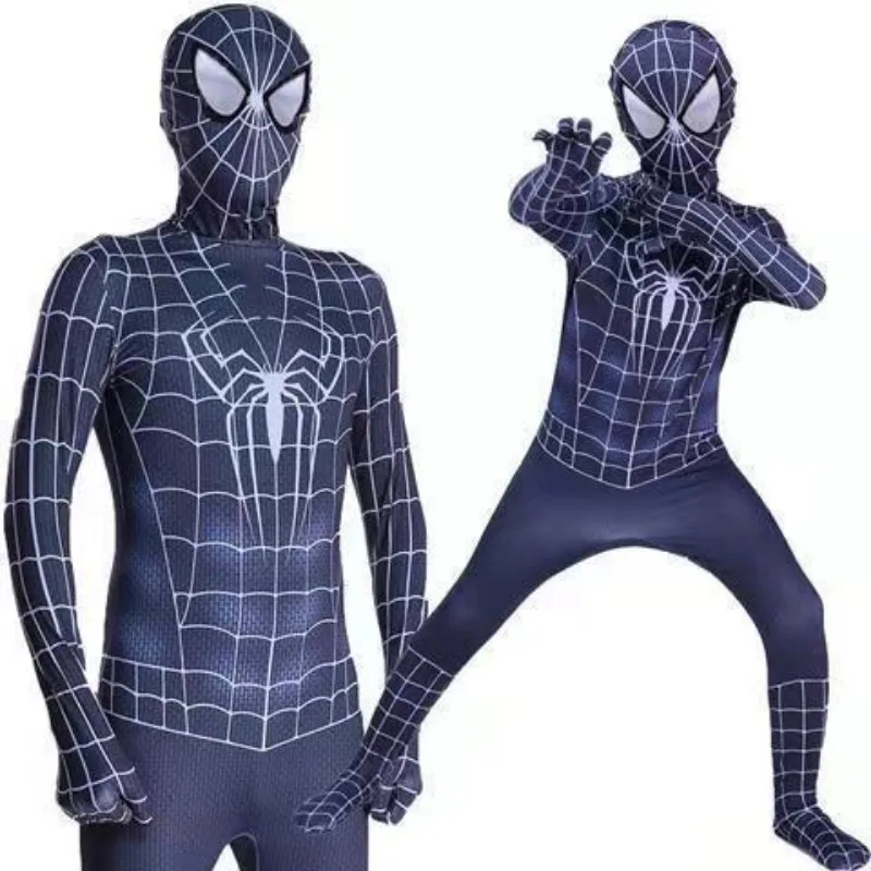 Kids Spiderman Costumes Superhero Miles Spider Man Cosplay Jumpsuit Bodysuit Zentai Launcher Halloween Costumes for Kids Adult